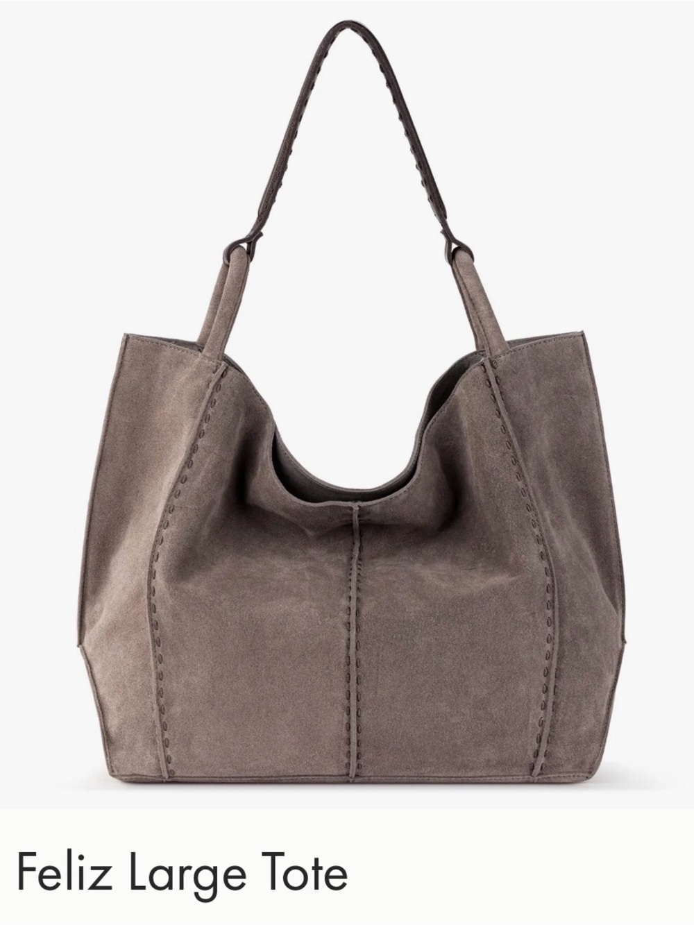 The Sak Los Feliz Large Tote mushroom suede euc boho tote